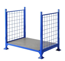 stapelpallet met 2 roosterwanden