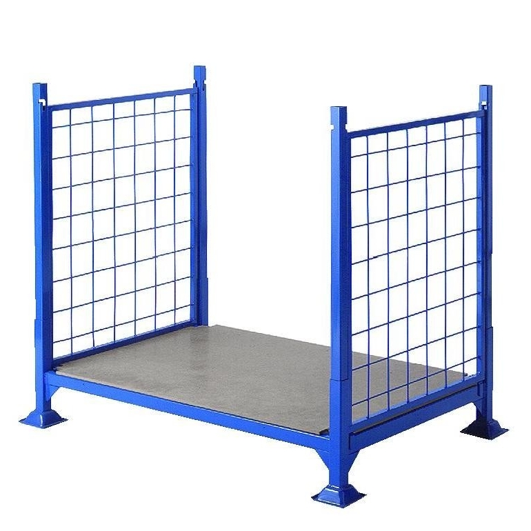 stapelpallet met 2 roosterwanden