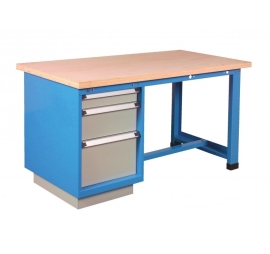 Etabli industriel 1000 kg – colonne de 3 tiroirs PROVOST