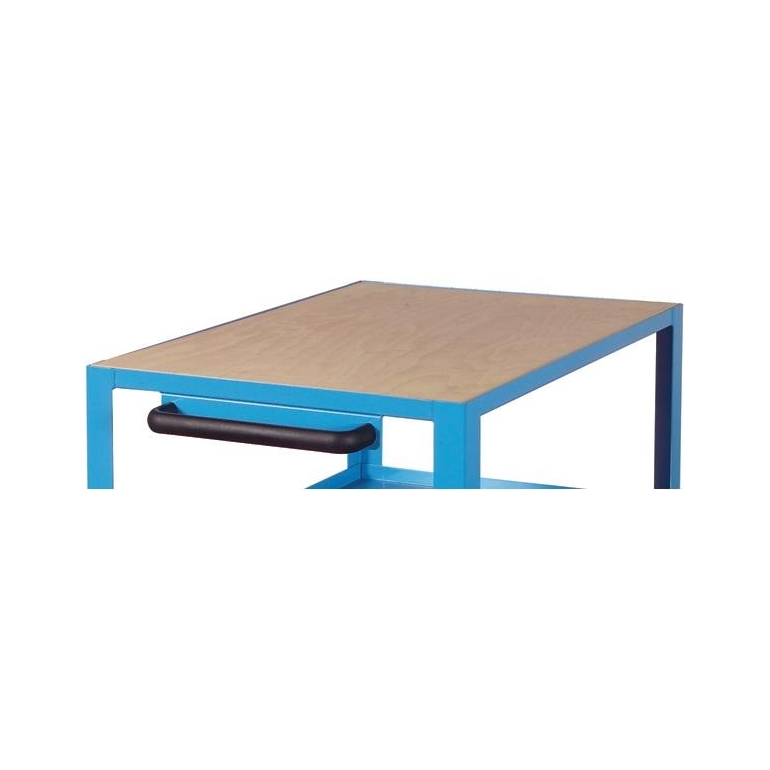 Houten blad mobiele werktafel Houten blad mobiele werktafel