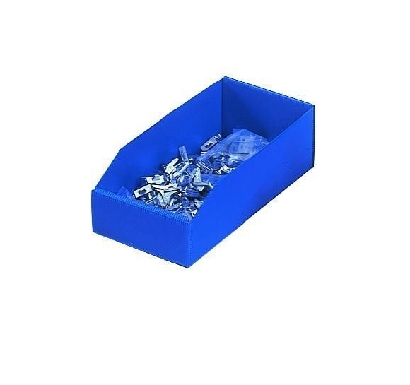 Blauwe polypropyleen magazijnbakjes Blauwe polypropyleen magazijnbakjes