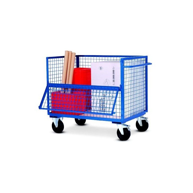 Gaaswandwagen met half-neerklapbare zijwand Gaaswandwagen met half-neerklapbare zijwand
