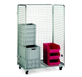 Rolcontainer groot volume met 3 zijwanden PROVOST