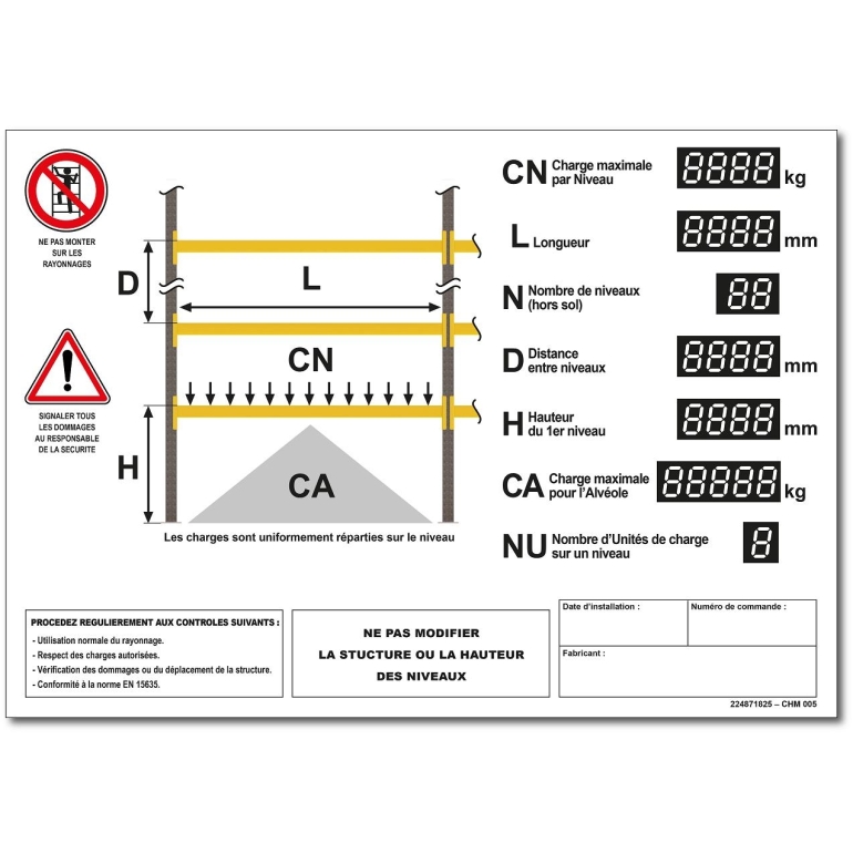 Markeerbord palletstelling
