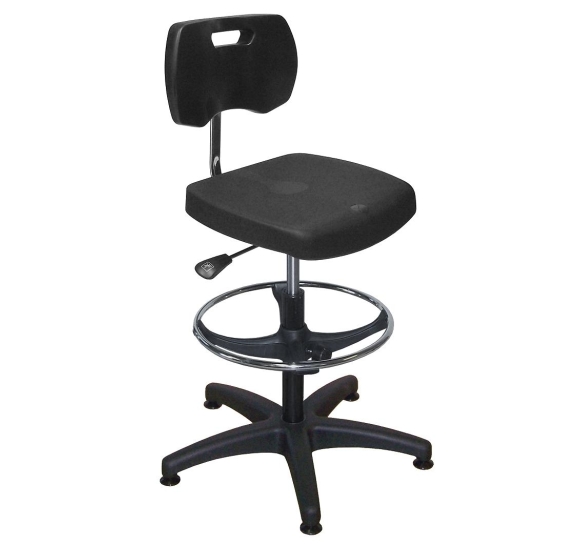 polyurethaan werkplaatsstoel met sta-steun