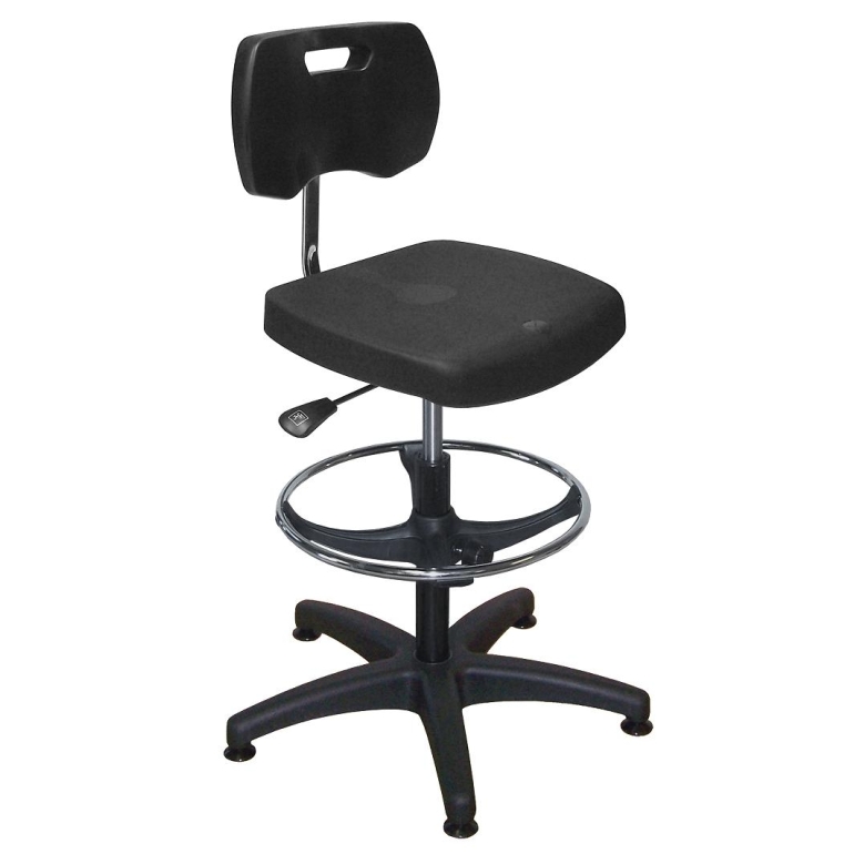 polyurethaan werkplaatsstoel met sta-steun