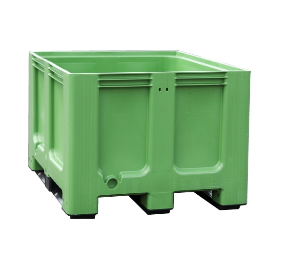Groene palletkist voor afvalsortering