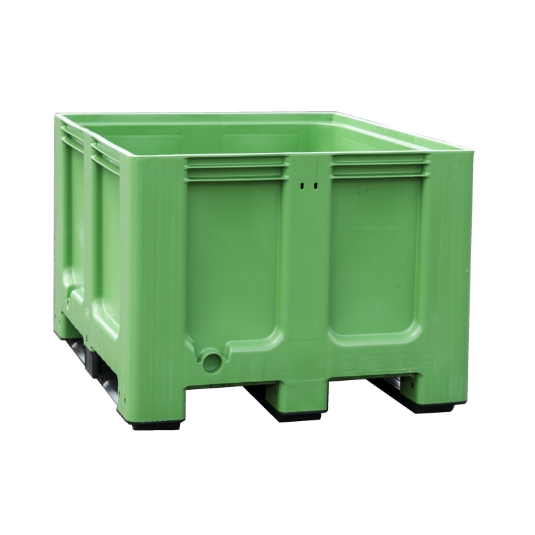 Groene palletkist voor afvalsortering