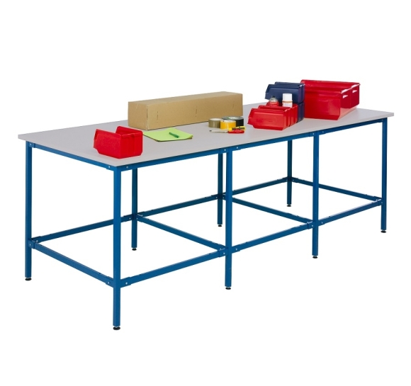 8-poots werktafel met melamine blad 