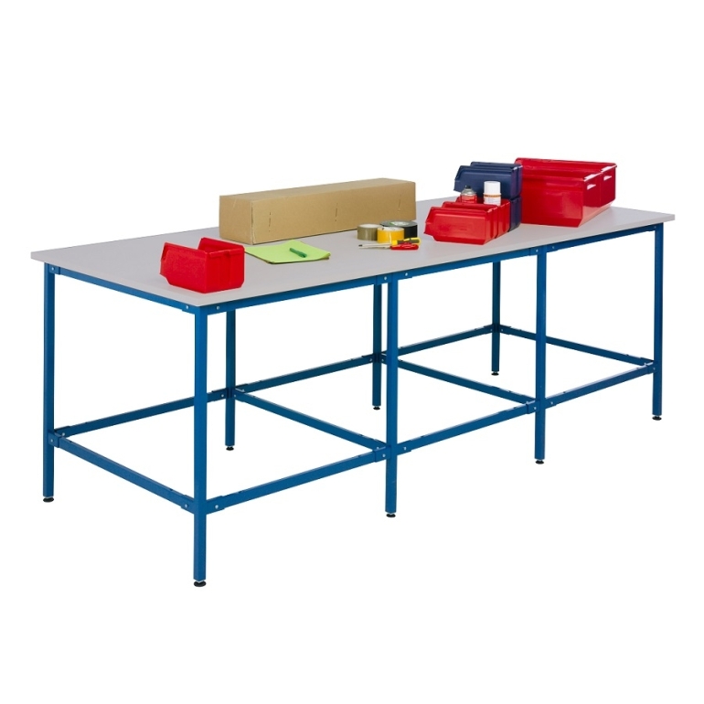 8-poots werktafel met melamine blad 