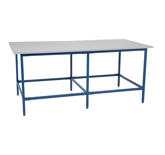 6-poots werktafel met melamine blad