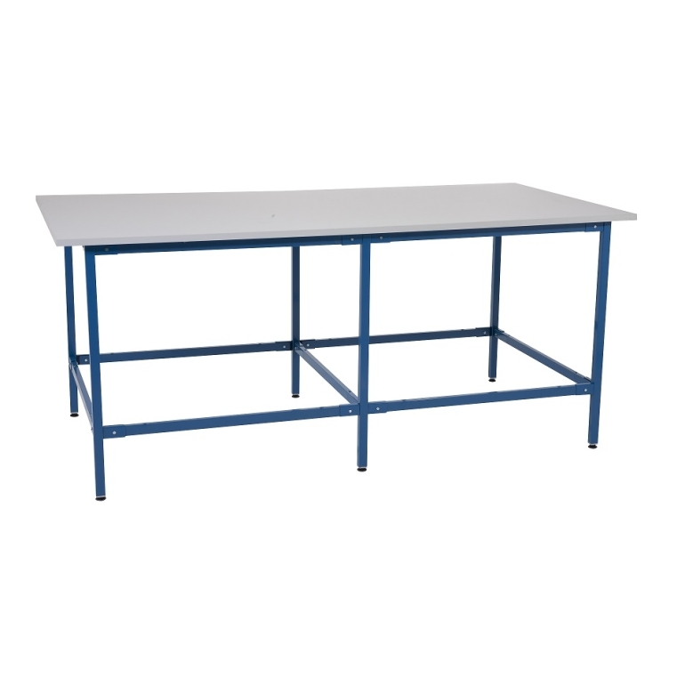 6-poots werktafel met melamine blad