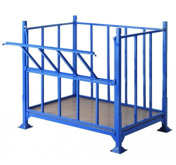 stapelpallet met neerklapbaar deurtje in buis stapelpallet met neerklapbaar deurtje in buis