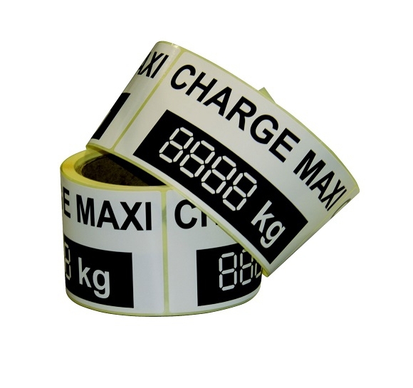 Etiket maximale draaglast Etiket maximale draaglast
