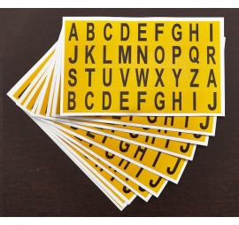 Lettres et chiffres adhésifs panaché