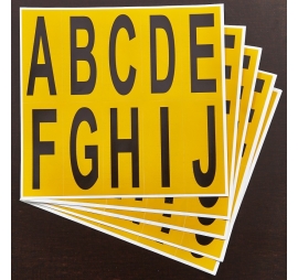 Lettres adhésives panaché