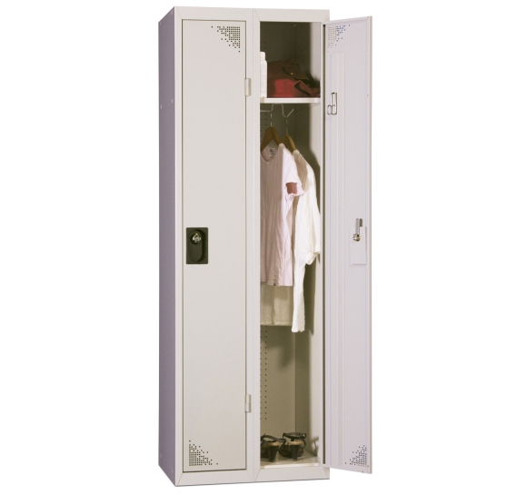 Vestiaire industrie propre 2 colonnes gris