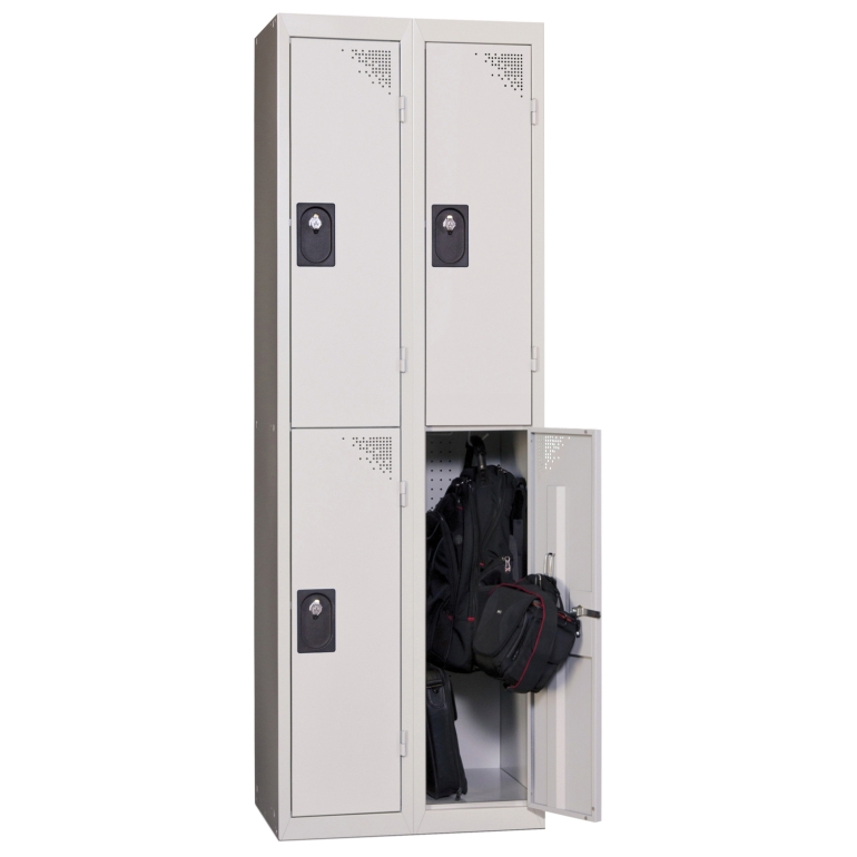 Locker 2 deuren grijs kit