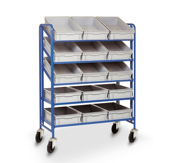 Euro stapelcontainer trolley