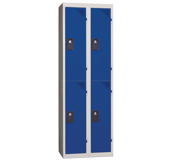 Monoblok locker 2 vakken blauw