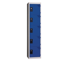 Monoblok locker 5 vakken blauw