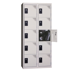 vestiaire multicases 2 colonnes 5 cases anthracite 