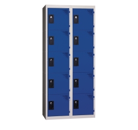 vestiaire multicases 2 colonnes 5 cases anthracite 