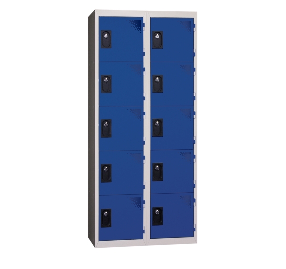 vestiaire mutlicases monobloc 2 portes bleu