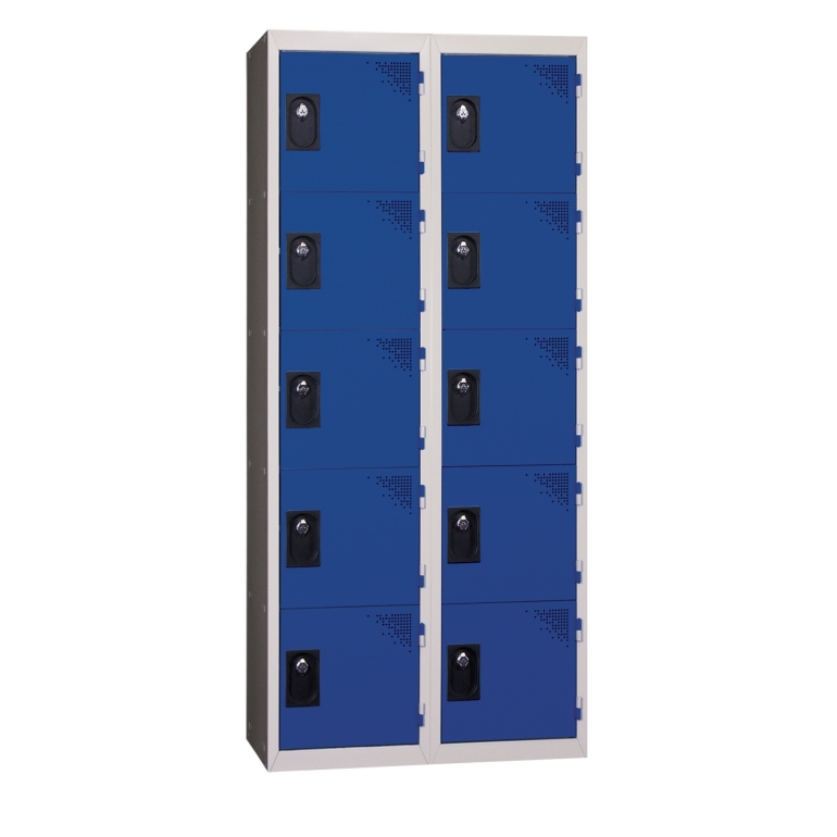 vestiaire mutlicases monobloc 2 portes bleu