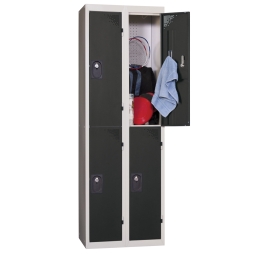 vestiaire multicases 2 portes gris kit