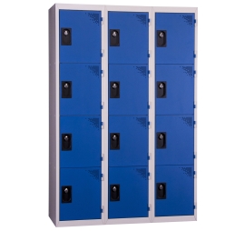 vestiaire multicases 3 portes 4 cases kit bleu