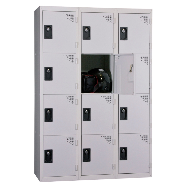 casier vestiaire 3 colonnes kit gris