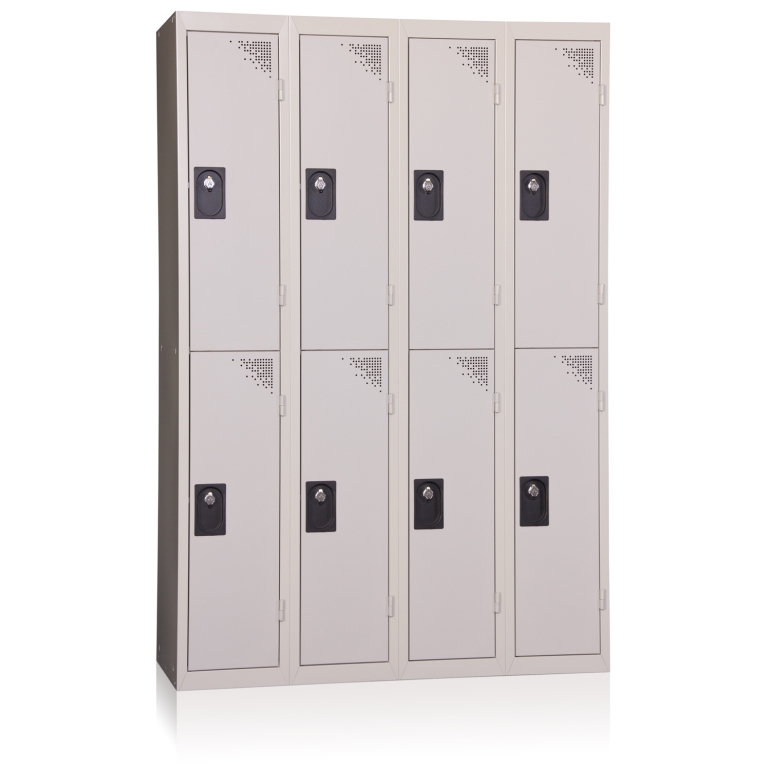 casiers vestiaires 4 colonnes 2 cases kit gris