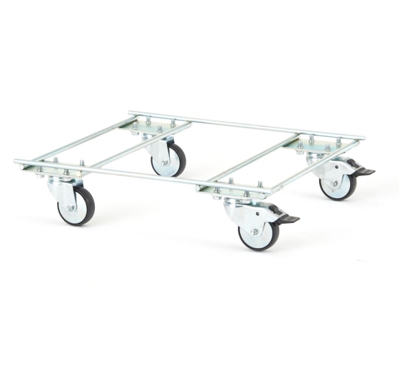 socle roulant pour corbeille fil