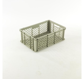 Bac gerbable avec separateurs - parois et fond ajoures 600 x 400 x220 mm
