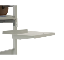 Plaatstalen legbord voor inpaktafel