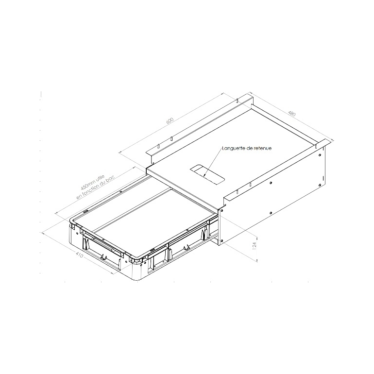 Lade voor inpaktafel Lade voor inpaktafel