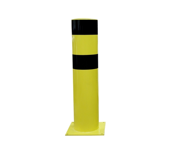 Poteau jaune noir