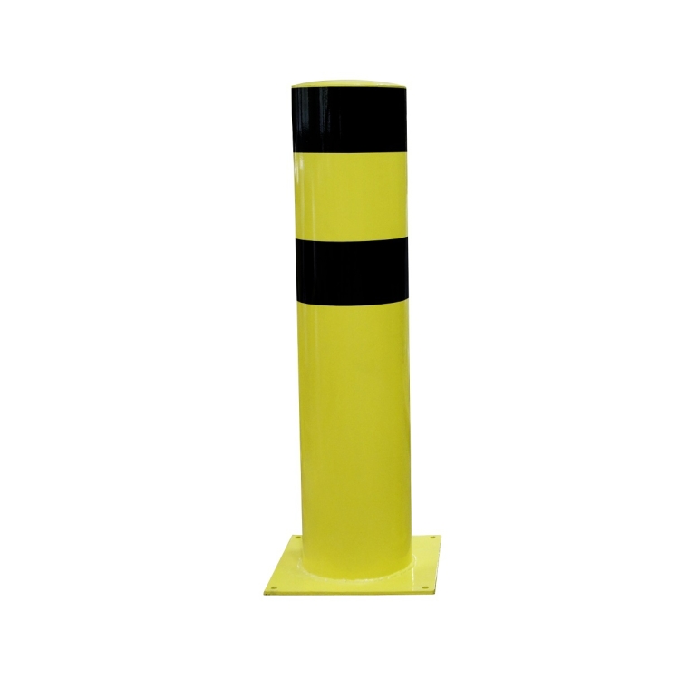 Poteau jaune noir