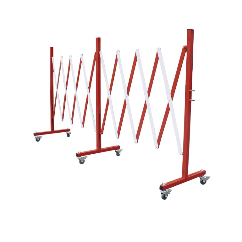 Barrière extensible rouge et blanc