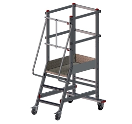 Escabeau mobile à plateforme de travail sécurisée – 3 marches PROVOST
