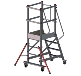 Escabeau mobile à plateforme de travail sécurisée – 4 marches PROVOST