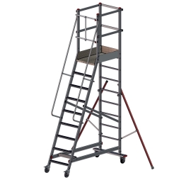 Escabeau mobile à plateforme de travail sécurisée – 9 marches PROVOST