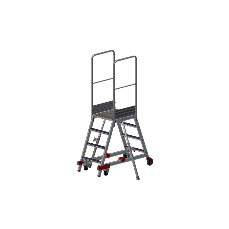 Escabeau roulant en aluminium