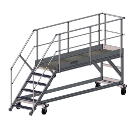 Escabeau mobile pour accès à bennes à déchets - plateforme (L 3000) PROVOST
