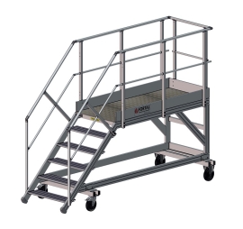 Escabeau mobile pour accès à bennes à déchets - plateforme (L 2000) PROVOST