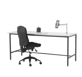 Table de travail avec supporte tablette, repose pieds et fauteuil de bureau PROVOST