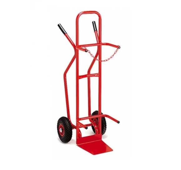 Handtruck met opgeblazen wiel