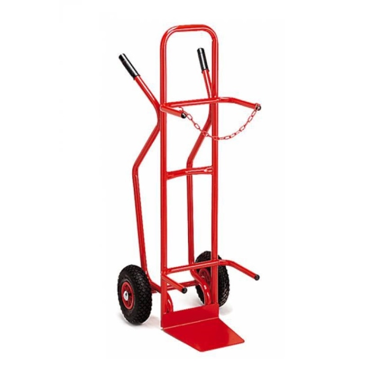 Handtruck met opgeblazen wiel