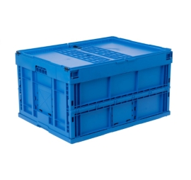 Caisse plastique pliable bleu